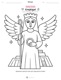 Ereşkigal yazdırılabilir çalışma sayfası önizlemesi
