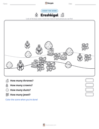 Ereshkigal printable worksheet preview