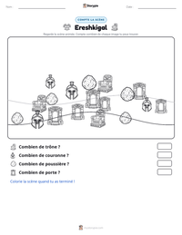 Aperçu de la feuille de travail imprimable Ereshkigal