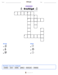 Ereshkigal printable worksheet preview