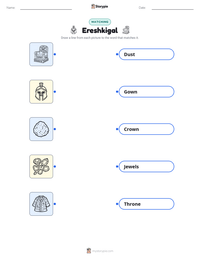 Ereshkigal printable worksheet preview