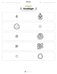 Ereshkigal printable worksheet preview