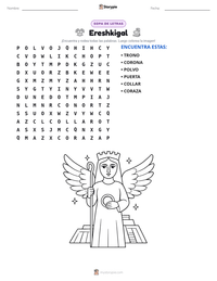 Vista previa de la hoja de trabajo imprimible de Ereshkigal