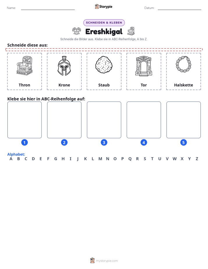 Schneiden & Einfügen Alphabet