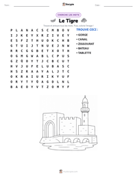 Aperçu de la feuille de travail imprimable Le Tigre