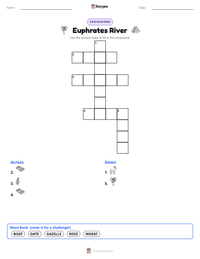 Euphrates River printable worksheet preview