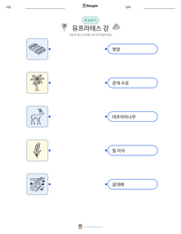 유프라테스 강 인쇄 가능한 워크시트 미리보기