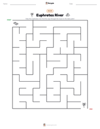 Euphrates River printable worksheet preview