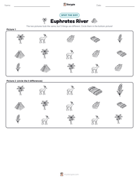 Euphrates River printable worksheet preview