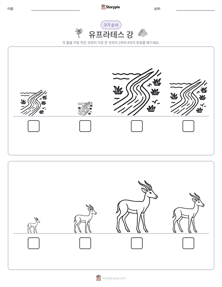 크기 순서