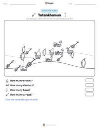 Tutankhamun printable worksheet preview