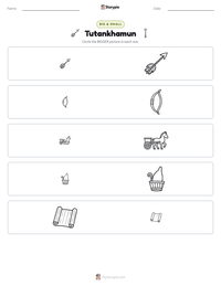 Tutankhamun printable worksheet preview