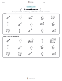 Tutankhamun printable worksheet preview