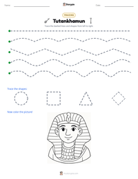Tutankhamun printable worksheet preview
