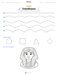 Anteprima della scheda stampabile di Tutankhamon