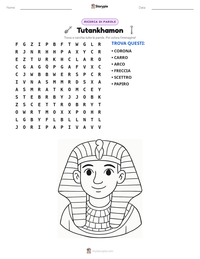 Anteprima della scheda stampabile di Tutankhamon