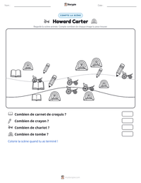 Aperçu de la feuille de travail imprimable Howard Carter