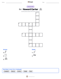 Howard Carter printable worksheet preview
