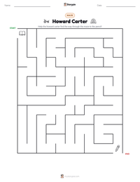 Howard Carter printable worksheet preview