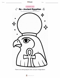 Ra - Ancient Egyptian printable worksheet preview