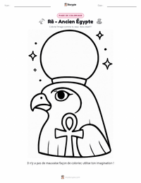 Page de coloriage Râ - Égypte ancienne pour les enfants