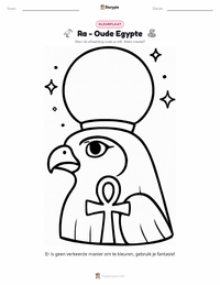 Ra - Oud-Egyptisch afdrukbare werkblad voorbeeld