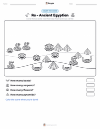 Ra - Ancient Egyptian printable worksheet preview