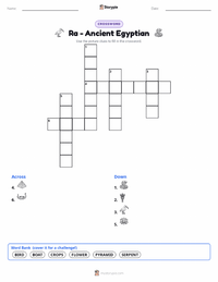Ra - Ancient Egyptian printable worksheet preview