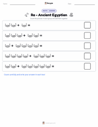 Ra - Ancient Egyptian printable worksheet preview