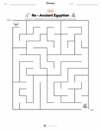 Ra - Ancient Egyptian printable worksheet preview