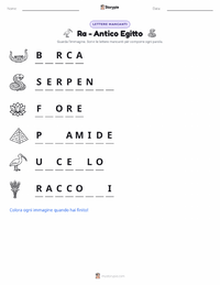 Anteprima della scheda stampabile di Ra - Antico Egitto
