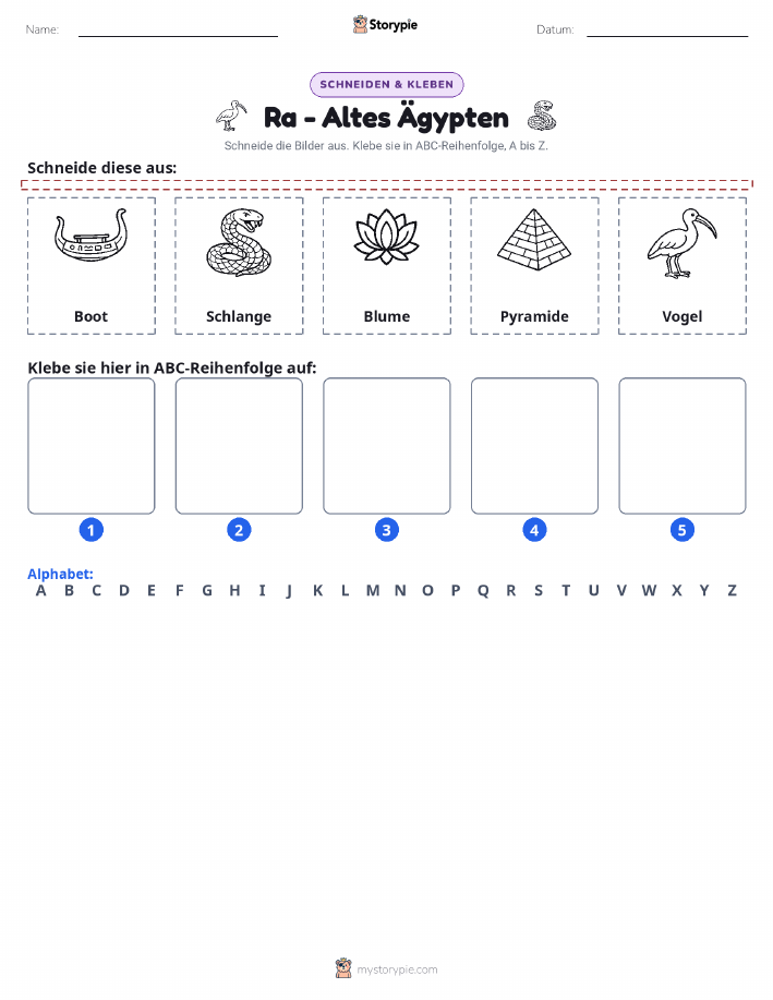 Schneiden & Einfügen Alphabet