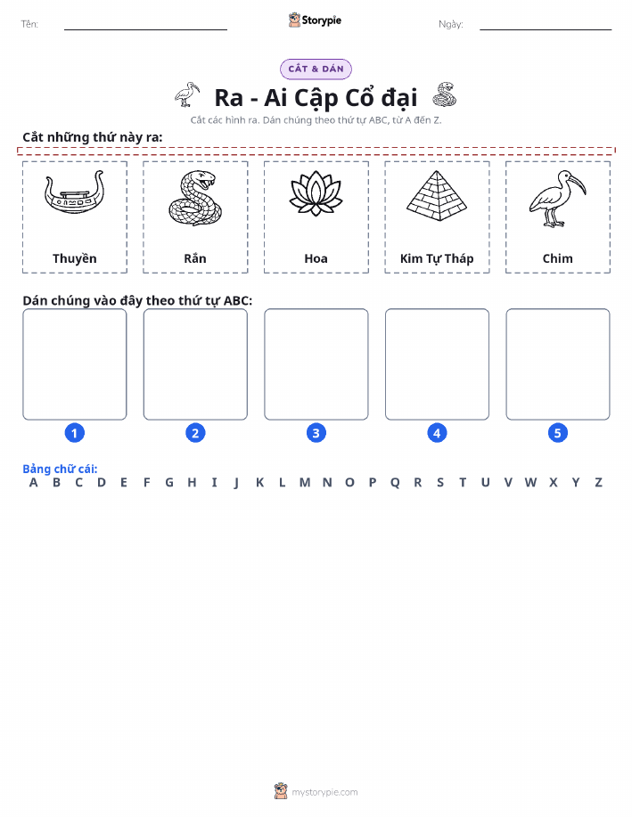 Cắt & Dán Chữ Cái