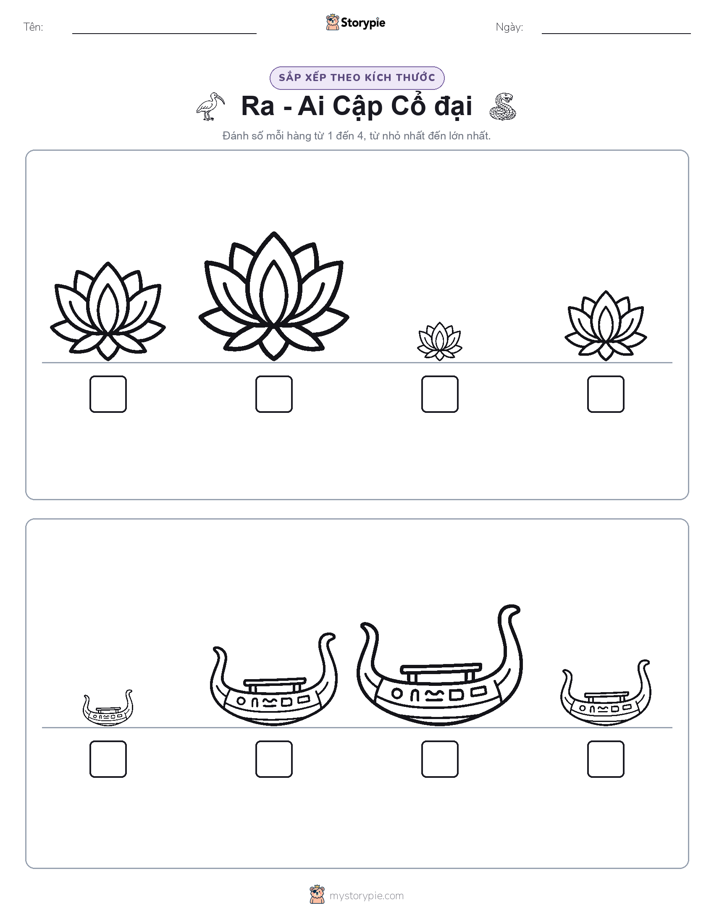 Thứ Tự Kích Thước
