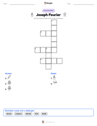 Joseph Fourier printable worksheet preview