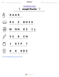 Joseph Fourier afdrukbare werkblad voorbeeld
