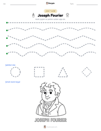 Joseph Fourier yazdırılabilir çalışma sayfası önizlemesi