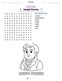 Vista previa de la hoja de trabajo imprimible de Joseph Fourier