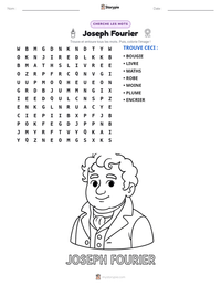 Aperçu de la feuille de travail imprimable Joseph Fourier