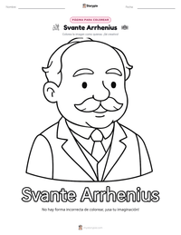 Vista previa de la hoja de trabajo imprimible de Svante Arrhenius