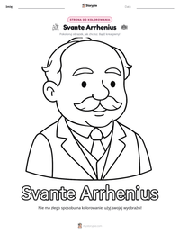 Podgląd drukowalnego arkusza ćwiczeń Svante Arrhenius