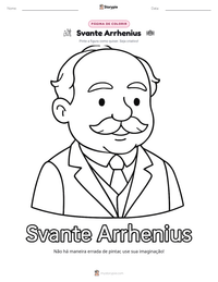 Prévia da folha de atividades imprimível Svante Arrhenius