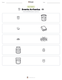 Svante Arrhenius printable worksheet preview