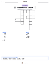 Greenhouse Effect printable worksheet preview