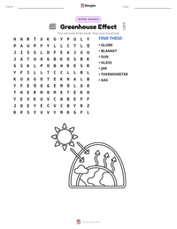 Greenhouse Effect printable worksheet preview