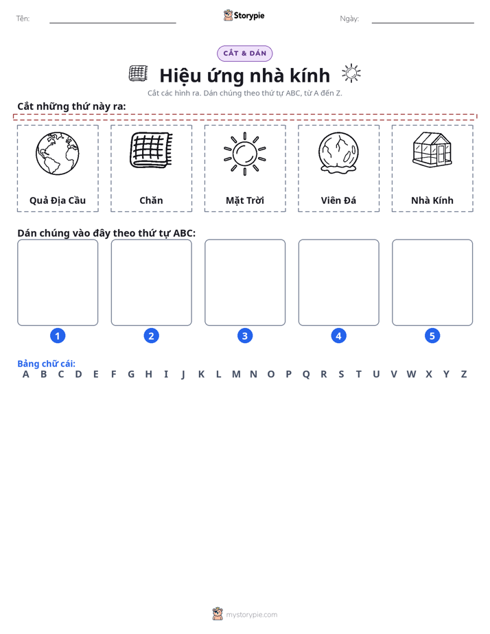 Cắt & Dán Chữ Cái