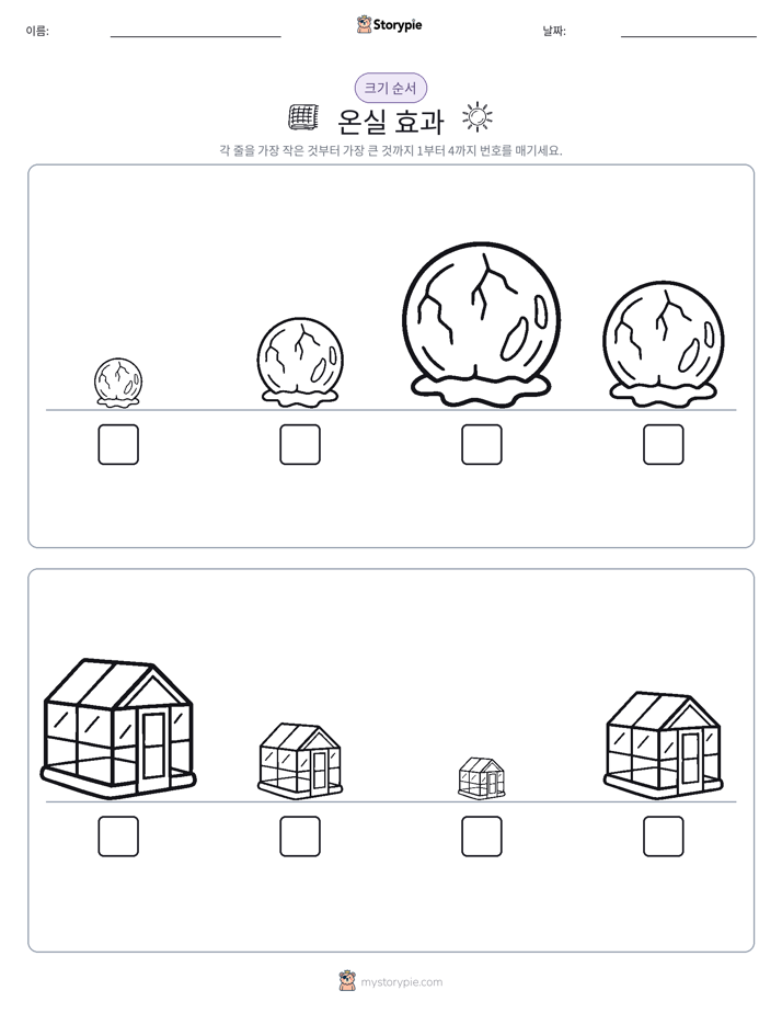크기 순서