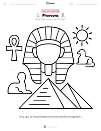 Aperçu de la feuille de travail imprimable Pharaons
