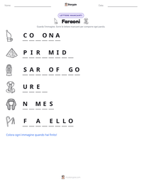 Anteprima della scheda stampabile di Faraoni