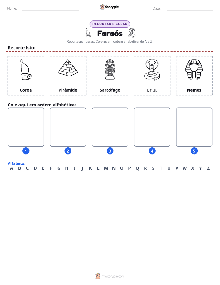 Recortar & Colar Alfabeto